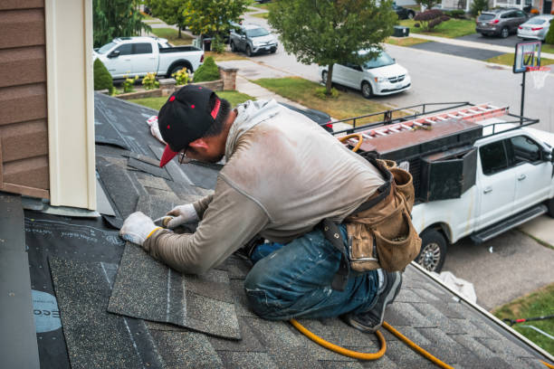 Professional Roofing technician working in Easton, CT